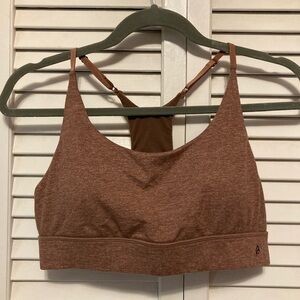 P’tula Brown Padded Wireless Sports Bra Size Large